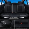 image:imageCoverado Car Seat Covers Full Set Luxury Leather Seat Covers for Cars Front and Back Seat Covers Waterproof Car Seat Protector Car Seat Cushion Universal Fit Most CarsBlueampWhiteSoftBlack
