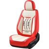 image:imageCoverado Car Seat Covers Full Set Luxury Leather Seat Covers for Cars Front and Back Seat Covers Waterproof Car Seat Protector Car Seat Cushion Universal Fit Most CarsBlueampWhiteAir BackrestRedWhite