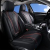 image:imageCoverado Car Seat Covers Full Set Luxury Leather Seat Covers for Cars Front and Back Seat Covers Waterproof Car Seat Protector Car Seat Cushion Universal Fit Most CarsBlueampWhiteBlack  RedLine