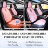 image:imageCoverado Car Seat Covers Full Set Luxury Leather Seat Covers for Cars Front and Back Seat Covers Waterproof Car Seat Protector Car Seat Cushion Universal Fit Most CarsBlueampWhiteSoftPink