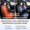 image:imageCoverado Car Seat Covers Full Set Luxury Leather Seat Covers for Cars Front and Back Seat Covers Waterproof Car Seat Protector Car Seat Cushion Universal Fit Most CarsBlueampWhiteAir BackrestBlack
