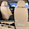 image:imageCoverado Car Seat Covers Full Set Luxury Leather Seat Covers for Cars Front and Back Seat Covers Waterproof Car Seat Protector Car Seat Cushion Universal Fit Most CarsBlueampWhiteBeige