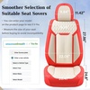 image:imageCoverado Car Seat Covers Full Set Luxury Leather Seat Covers for Cars Front and Back Seat Covers Waterproof Car Seat Protector Car Seat Cushion Universal Fit Most CarsBlueampWhiteAir BackrestRedWhite