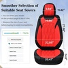 image:imageCoverado Car Seat Covers Full Set Luxury Leather Seat Covers for Cars Front and Back Seat Covers Waterproof Car Seat Protector Car Seat Cushion Universal Fit Most CarsBlueampWhiteEmbossedRed