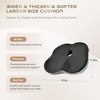 image:imageCoverado Car Seat Cushion for Long Driving Gaming Chair Desk Office Chair Cushion for Back Sciatica Tailbone Pain Relief Ergonomic Memory Foam Seat Cushion Automotive Chair Pillow 59007 Black