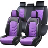 image:imageCoverado Front Seat Covers 2 Pack Leather Seat Cover for Cars Waterproof Seat Covers Front Seat Car Seat Protectors Driver Car Seat Cushions Universal Fit for Most Vehicles BlackampRedABlackPurple
