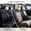 image:imageCoverado Front Seat Covers 2 Pack Leather Seat Cover for Cars Waterproof Seat Covers Front Seat Car Seat Protectors Driver Car Seat Cushions Universal Fit for Most Vehicles BlackampRedBlackBeige