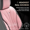 image:imageCoverado Front Seat Covers 2 Pack Leather Seat Cover for Cars Waterproof Seat Covers Front Seat Car Seat Protectors Driver Car Seat Cushions Universal Fit for Most Vehicles BlackampRedGrayPink