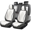 image:imageCoverado Front Seat Covers 2 Pack Leather Seat Cover for Cars Waterproof Seat Covers Front Seat Car Seat Protectors Driver Car Seat Cushions Universal Fit for Most Vehicles BlackampRedGrayWhite