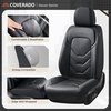 image:imageCoverado Front Seat Covers 2 Pack Leather Seat Cover for Cars Waterproof Seat Covers Front Seat Car Seat Protectors Driver Car Seat Cushions Universal Fit for Most Vehicles BlackampRedABlack