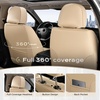 image:imageCoverado Front Seat Covers 2 Pack Leather Seat Cover for Cars Waterproof Seat Covers Front Seat Car Seat Protectors Driver Car Seat Cushions Universal Fit for Most Vehicles BlackampRedBeige