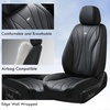 image:imageCoverado Front Seat Covers 2 Pack Leather Seat Cover for Cars Waterproof Seat Covers Front Seat Car Seat Protectors Driver Car Seat Cushions Universal Fit for Most Vehicles BlackampRedBBlack