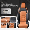image:imageCoverado Front Seat Covers 2 Pack Leather Seat Cover for Cars Waterproof Seat Covers Front Seat Car Seat Protectors Driver Car Seat Cushions Universal Fit for Most Vehicles BlackampRedABlackBrown