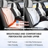 image:imageCoverado Front Seat Covers 2 Pack Leather Seat Cover for Cars Waterproof Seat Covers Front Seat Car Seat Protectors Driver Car Seat Cushions Universal Fit for Most Vehicles BlackampRedGrayWhite
