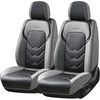 image:imageCoverado Front Seat Covers 2 Pack Leather Seat Cover for Cars Waterproof Seat Covers Front Seat Car Seat Protectors Driver Car Seat Cushions Universal Fit for Most Vehicles BlackampRedGrayBlack