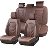 image:imageCoverado Front Seat Covers 2 Pack Leather Seat Cover for Cars Waterproof Seat Covers Front Seat Car Seat Protectors Driver Car Seat Cushions Universal Fit for Most Vehicles BlackampRedCoffee