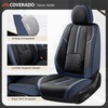 image:imageCoverado Front Seat Covers 2 Pack Leather Seat Cover for Cars Waterproof Seat Covers Front Seat Car Seat Protectors Driver Car Seat Cushions Universal Fit for Most Vehicles BlackampRedBlueBlack