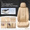 image:imageCoverado Front Seat Covers 2 Pack Leather Seat Cover for Cars Waterproof Seat Covers Front Seat Car Seat Protectors Driver Car Seat Cushions Universal Fit for Most Vehicles BlackampRedBeige