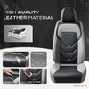 image:imageCoverado Front Seat Covers 2 Pack Leather Seat Cover for Cars Waterproof Seat Covers Front Seat Car Seat Protectors Driver Car Seat Cushions Universal Fit for Most Vehicles BlackampRedGrayBlack