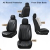 image:imageCoverado Front Seat Covers 2 Pack Leather Seat Cover for Cars Waterproof Seat Covers Front Seat Car Seat Protectors Driver Car Seat Cushions Universal Fit for Most Vehicles BlackampRedBBlack
