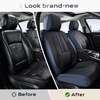 image:imageCoverado Front Seat Covers 2 Pack Leather Seat Cover for Cars Waterproof Seat Covers Front Seat Car Seat Protectors Driver Car Seat Cushions Universal Fit for Most Vehicles BlackampRedBlueBlack