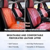 image:imageCoverado Front Seat Covers 2 Pack Leather Seat Cover for Cars Waterproof Seat Covers Front Seat Car Seat Protectors Driver Car Seat Cushions Universal Fit for Most Vehicles BlackampRedBlackRed