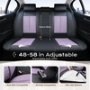 image:imageCoverado Front Seat Covers 2 Pack Leather Seat Cover for Cars Waterproof Seat Covers Front Seat Car Seat Protectors Driver Car Seat Cushions Universal Fit for Most Vehicles BlackampRedBlackPurple