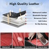 image:imageCoverado Front Seat Covers 2 Pack Leather Seat Cover for Cars Waterproof Seat Covers Front Seat Car Seat Protectors Driver Car Seat Cushions Universal Fit for Most Vehicles BlackampRedBlackRed