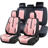 image:imageCoverado Front Seat Covers 2 Pack Leather Seat Cover for Cars Waterproof Seat Covers Front Seat Car Seat Protectors Driver Car Seat Cushions Universal Fit for Most Vehicles BlackampRedBlackPink