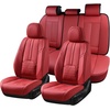 image:imageCoverado Front Seat Covers 2 Pack Leather Seat Cover for Cars Waterproof Seat Covers Front Seat Car Seat Protectors Driver Car Seat Cushions Universal Fit for Most Vehicles BlackampRedRed