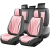 image:imageCoverado Front Seat Covers 2 Pack Leather Seat Cover for Cars Waterproof Seat Covers Front Seat Car Seat Protectors Driver Car Seat Cushions Universal Fit for Most Vehicles BlackampRedGrayPink