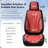 image:imageCoverado Front Seat Covers 2 Pack Leather Seat Cover for Cars Waterproof Seat Covers Front Seat Car Seat Protectors Driver Car Seat Cushions Universal Fit for Most Vehicles BlackampRedBlackRed