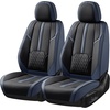 image:imageCoverado Front Seat Covers 2 Pack Leather Seat Cover for Cars Waterproof Seat Covers Front Seat Car Seat Protectors Driver Car Seat Cushions Universal Fit for Most Vehicles BlackampRedBlueBlack