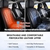 image:imageCoverado Front Seat Covers 2 Pack Leather Seat Cover for Cars Waterproof Seat Covers Front Seat Car Seat Protectors Driver Car Seat Cushions Universal Fit for Most Vehicles BlackampRedBBlack