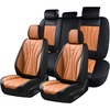image:imageCoverado Front Seat Covers 2 Pack Leather Seat Cover for Cars Waterproof Seat Covers Front Seat Car Seat Protectors Driver Car Seat Cushions Universal Fit for Most Vehicles BlackampRedBlackBrown