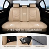 image:imageCoverado Front Seat Covers 2 Pack Leather Seat Cover for Cars Waterproof Seat Covers Front Seat Car Seat Protectors Driver Car Seat Cushions Universal Fit for Most Vehicles BlackampRedABeige
