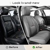 image:imageCoverado Front Seat Covers 2 Pack Leather Seat Cover for Cars Waterproof Seat Covers Front Seat Car Seat Protectors Driver Car Seat Cushions Universal Fit for Most Vehicles BlackampRedGray