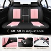 image:imageCoverado Front Seat Covers 2 Pack Leather Seat Cover for Cars Waterproof Seat Covers Front Seat Car Seat Protectors Driver Car Seat Cushions Universal Fit for Most Vehicles BlackampRedBlackPink