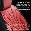image:imageCoverado Front Seat Covers 2 Pack Leather Seat Cover for Cars Waterproof Seat Covers Front Seat Car Seat Protectors Driver Car Seat Cushions Universal Fit for Most Vehicles BlackampRedBlackRed
