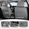 image:imageCoverado Front Seat Covers 2 Pack Leather Seat Cover for Cars Waterproof Seat Covers Front Seat Car Seat Protectors Driver Car Seat Cushions Universal Fit for Most Vehicles BlackampRedGrayBlack