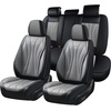 image:imageCoverado Front Seat Covers 2 Pack Leather Seat Cover for Cars Waterproof Seat Covers Front Seat Car Seat Protectors Driver Car Seat Cushions Universal Fit for Most Vehicles BlackampRedBlackGray