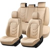 image:imageCoverado Front Seat Covers 2 Pack Leather Seat Cover for Cars Waterproof Seat Covers Front Seat Car Seat Protectors Driver Car Seat Cushions Universal Fit for Most Vehicles BlackampRedABeige