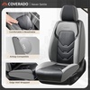 image:imageCoverado Front Seat Covers 2 Pack Leather Seat Cover for Cars Waterproof Seat Covers Front Seat Car Seat Protectors Driver Car Seat Cushions Universal Fit for Most Vehicles BlackampRedGrayBlack
