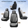 image:imageCoverado Front Seat Covers 2 Pack Leather Seat Cover for Cars Waterproof Seat Covers Front Seat Car Seat Protectors Driver Car Seat Cushions Universal Fit for Most Vehicles BlackampRedBlackGray