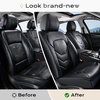 image:imageCoverado Front Seat Covers 2 Pack Leather Seat Cover for Cars Waterproof Seat Covers Front Seat Car Seat Protectors Driver Car Seat Cushions Universal Fit for Most Vehicles BlackampRedABlack
