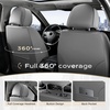 image:imageCoverado Front Seat Covers 2 Pack Leather Seat Cover for Cars Waterproof Seat Covers Front Seat Car Seat Protectors Driver Car Seat Cushions Universal Fit for Most Vehicles BlackampRedGray