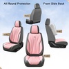 image:imageCoverado Front Seat Covers 2 Pack Leather Seat Cover for Cars Waterproof Seat Covers Front Seat Car Seat Protectors Driver Car Seat Cushions Universal Fit for Most Vehicles BlackampRedGrayPink