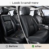 image:imageCoverado Front Seat Covers 2 Pack Leather Seat Cover for Cars Waterproof Seat Covers Front Seat Car Seat Protectors Driver Car Seat Cushions Universal Fit for Most Vehicles BlackampRedBlack