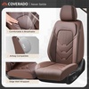image:imageCoverado Front Seat Covers 2 Pack Leather Seat Cover for Cars Waterproof Seat Covers Front Seat Car Seat Protectors Driver Car Seat Cushions Universal Fit for Most Vehicles BlackampRedCoffee
