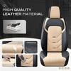 image:imageCoverado Front Seat Covers 2 Pack Leather Seat Cover for Cars Waterproof Seat Covers Front Seat Car Seat Protectors Driver Car Seat Cushions Universal Fit for Most Vehicles BlackampRedBlackBeige